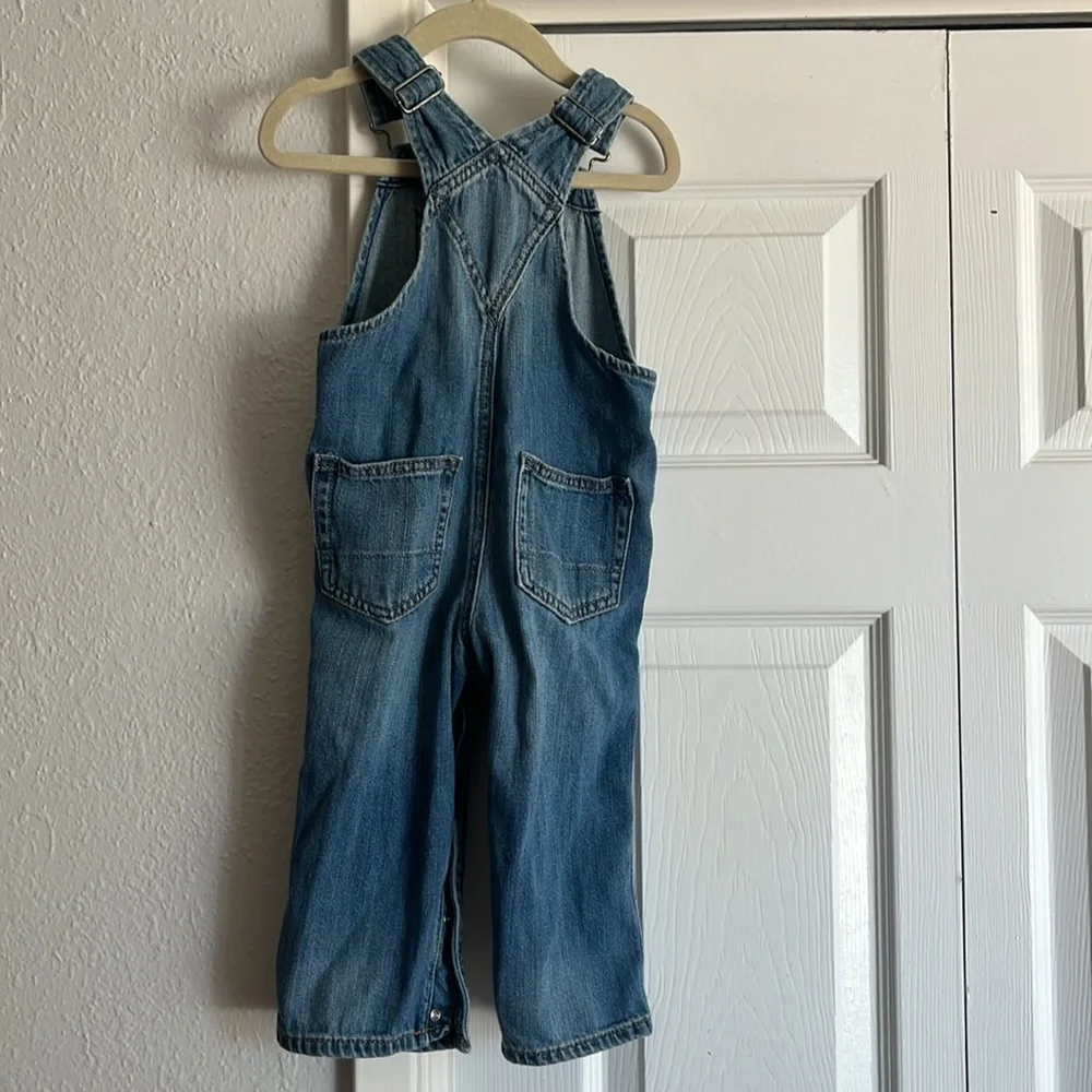 Gap Kids Denim Jeans Button Snap Overalls